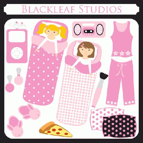 My Grafico Slumber Party Clipart Fun Playful Slumber Party Clipart