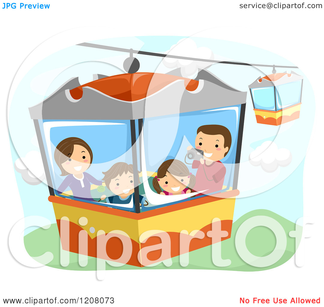 On An Aerial Ride   Royalty Free Vector Clipart By Bnp Design Studio