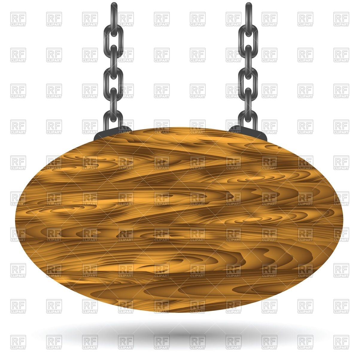 Oval Wooden Sign Board Hanging On A Chains 54670 Objects Download