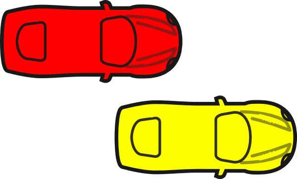 Red Car   Top View Clip Art