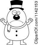 Royalty Free  Rf  Angry Snowman Clipart Illustrations Vector