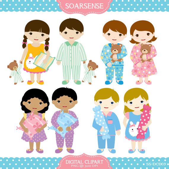 Slumber Party Clipart By Soarsense On Etsy  5 00
