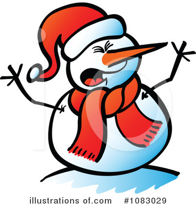 Snowman Clipart  1083029 By Zooco   Royalty Free  Rf  Stock