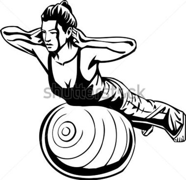 Sport Freizeit   Frauen Fitness   Vektor Illustration