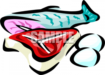 Steak Fish And Eggs Clipart Image   Foodclipart Com