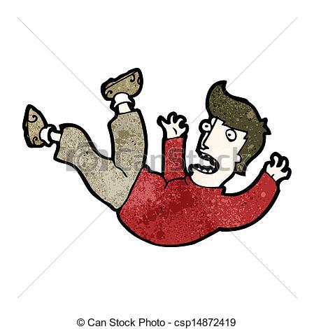 Vector Clip Art Of Cartoon Falling Man Csp14872419   Search Clipart