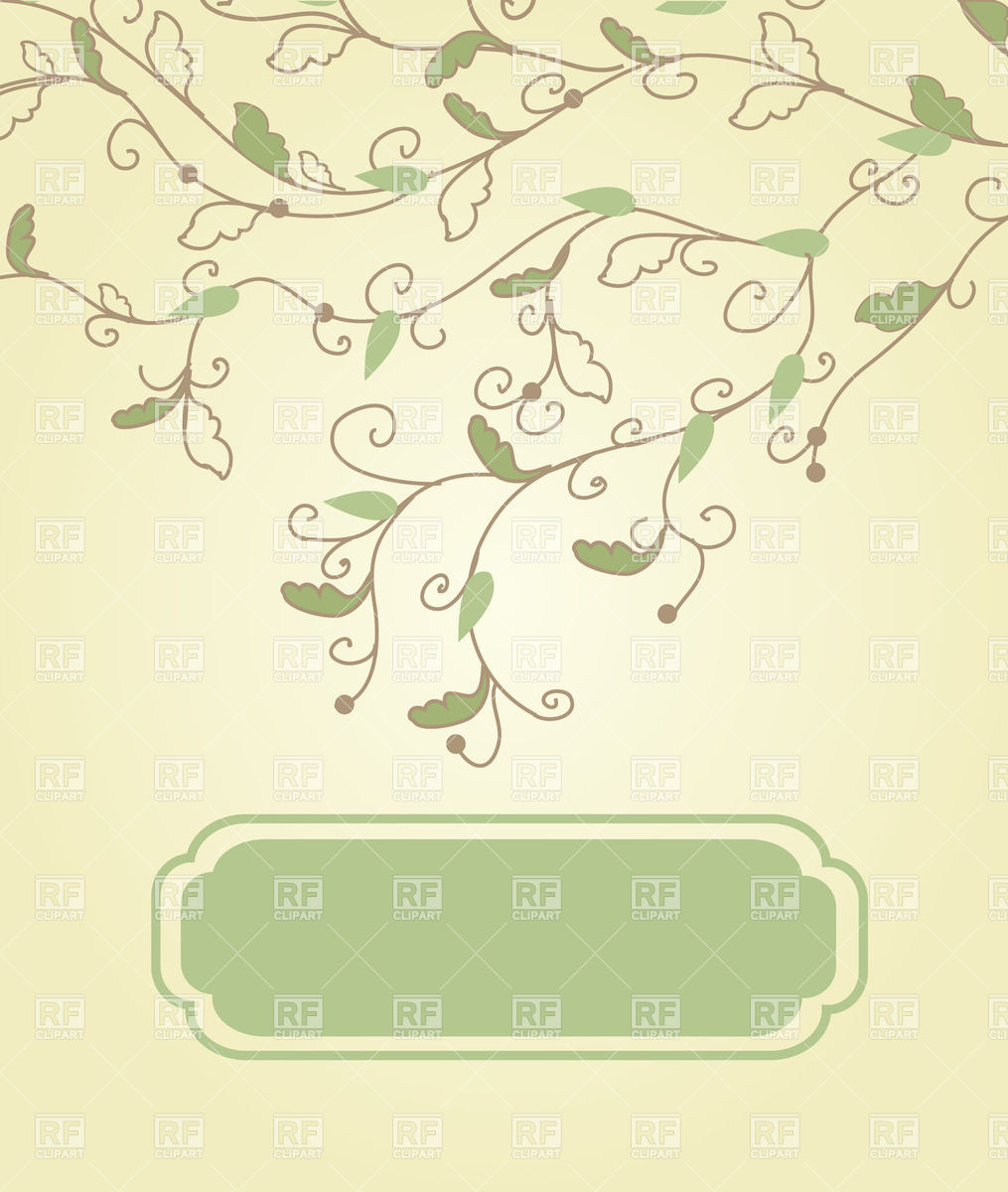 Vintage Frame With Hand Drawn Flowers Download Royalty Free Vector    