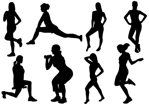 Womens Exercise Vector Graphicscategory  Women Vector Graphics