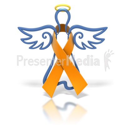 Angel Outline Orange Ribbon   Signs And Symbols   Great Clipart For    