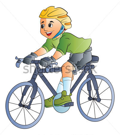 Boy Andar En Bicicleta Ilustraci N Vectorial Im Genes Predise Adas