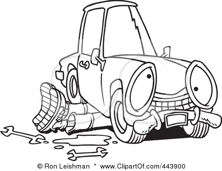 Car Mechanic Clipart Black And White With Our Car Door And My
