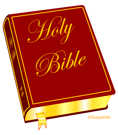 Christian Clip Art Graphic  Holy Bible  Red And Gold