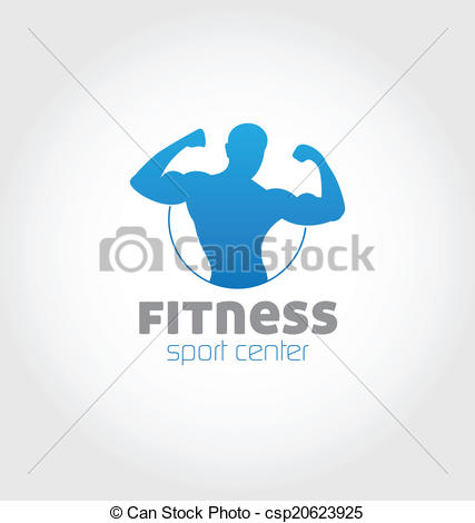 Illustration Of Fitness Sport Center Logo Csp20623925   Search Clipart