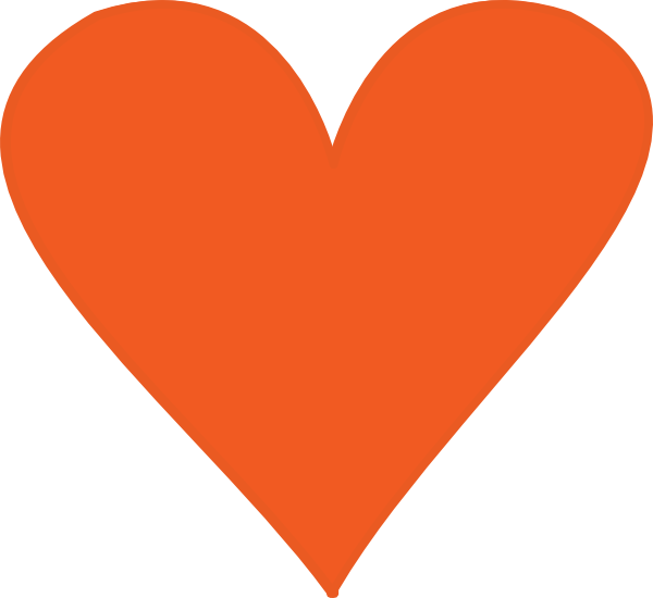 Orange Heart Clip Art At Clker Com   Vector Clip Art Online Royalty
