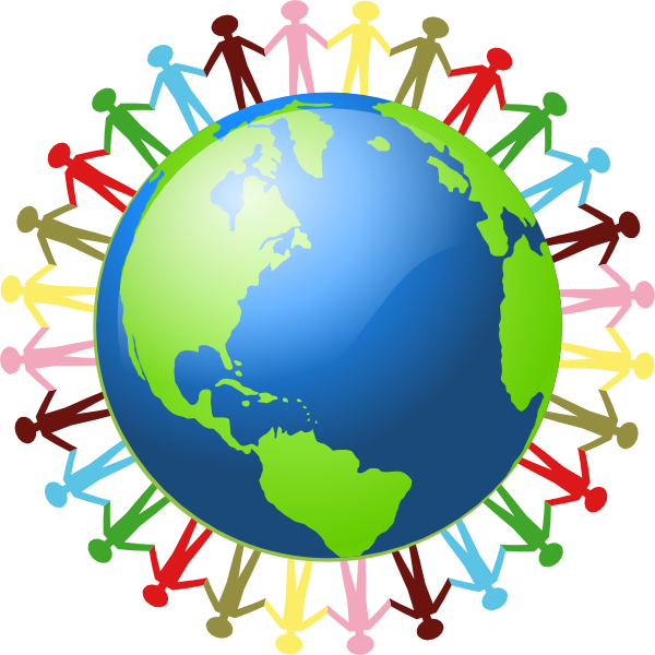 People Holding Hands Around The World Clip Art At Clker Com   Vector