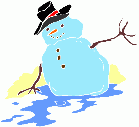 Snowman Melting Clipart Clip Art