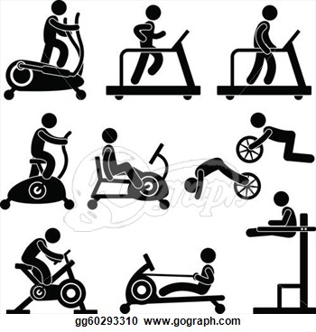 Vector Clipart   Gym Gymnasium Fitness Exercise  Vector Illustration