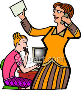 Women In The Work Place   Royalty Free Clipart Picture