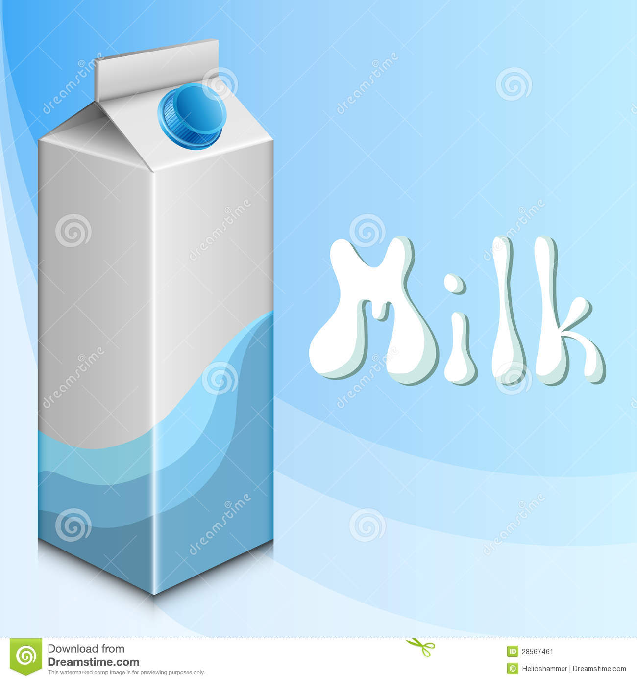 Blue Background With Milk Carton Stock Image   Image  28567461