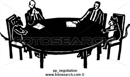 Clipart Of Negotiation Pp Negotiation   Search Clip Art Illustration