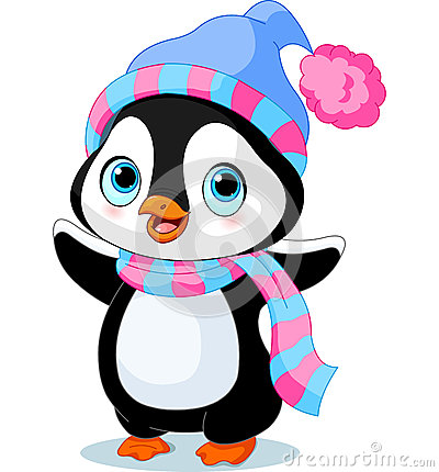 Cute Winter Penguin Royalty Free Stock Images   Image  35929849