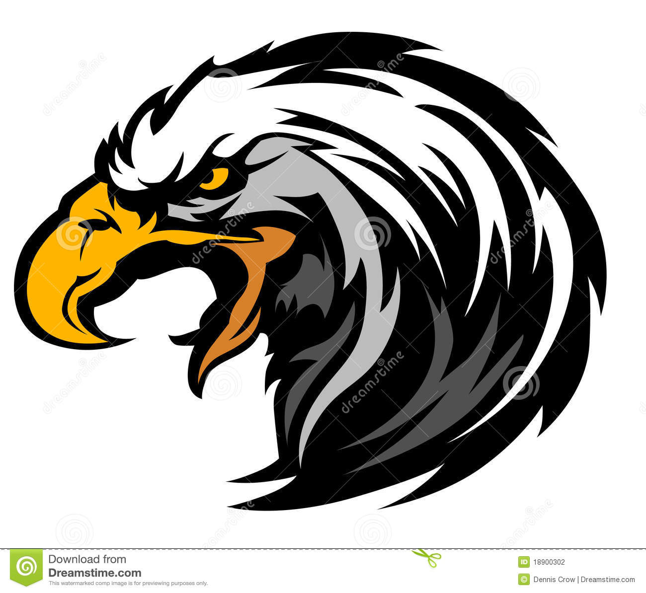 Eagle Head Mascot Clipart Eagle Head Mascot Vector Logo