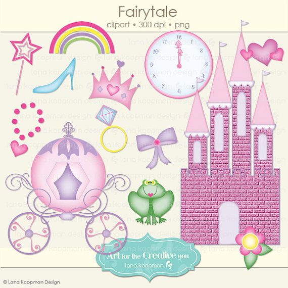 Fairytale Princess Clipart Digital Clip Art Castle Clipart By Lana