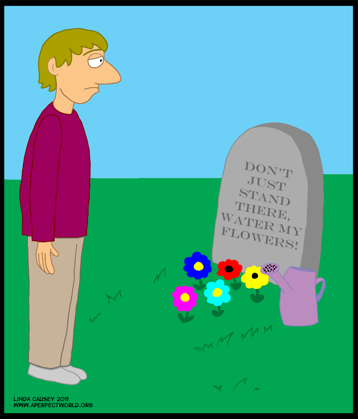 Grave With Flowers Clipart There Water My Flowers