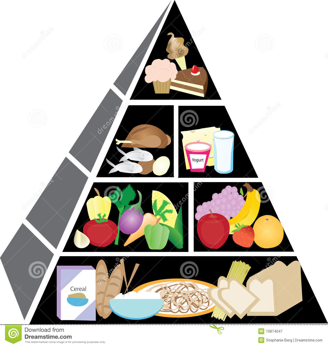 Healthy Food Pyramid Royalty Free Stock Photography   Image  10874047
