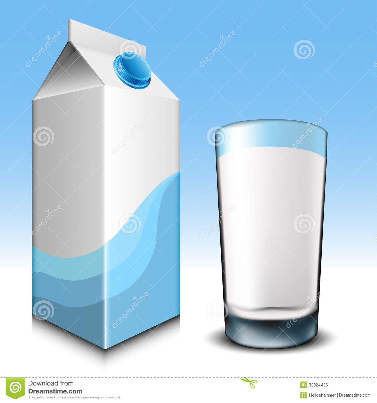 Milk Carton With Glass Royalty Free Stock Image   Image  32024496