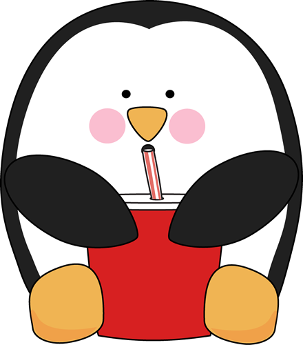 Penguin With A Drink Clip Art   Penguin With A Drink Image