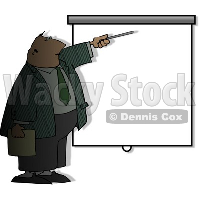 Presentation Clipart Image Boss Giving A Presentation At An Office