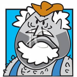 Scruffy Looking Hillbilly   Royalty Free Clipart Picture