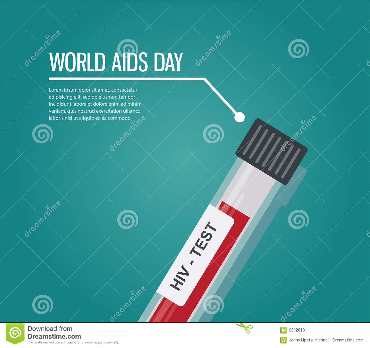 World Aids Day  Hiv Test Tube Stock Vector   Image  62128181