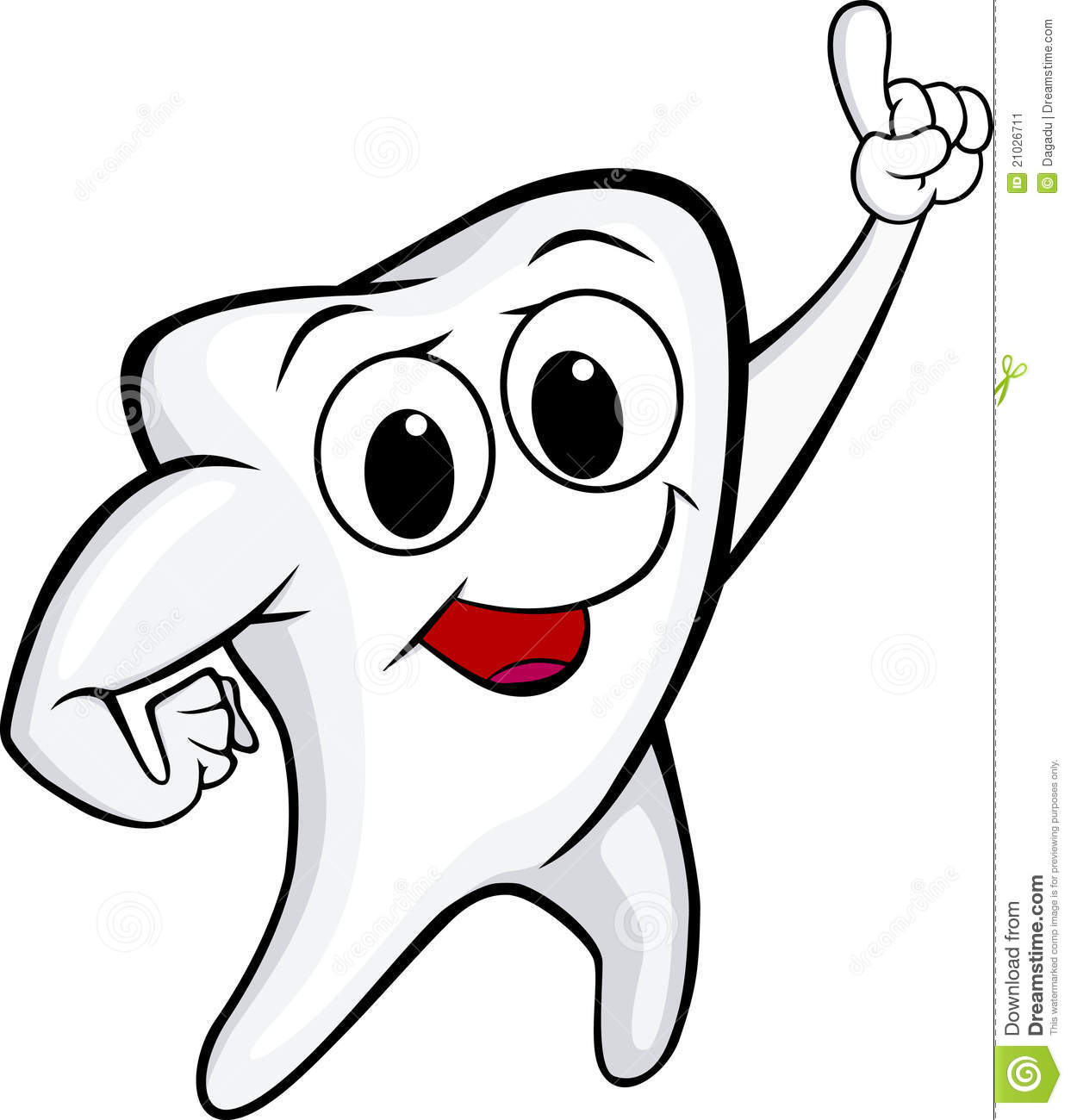 Cute Tooth Clipart Funny Tooth