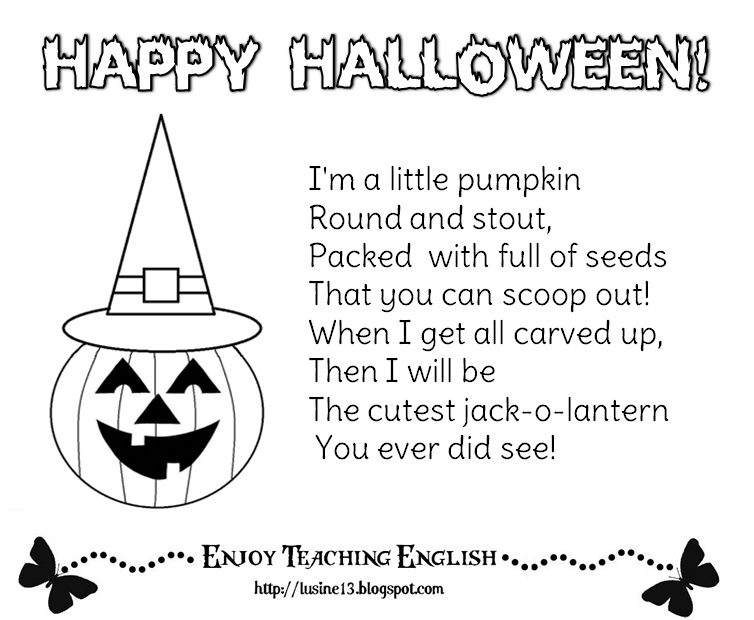 Enjoy Teaching English  Halloween  Poem   Clipart