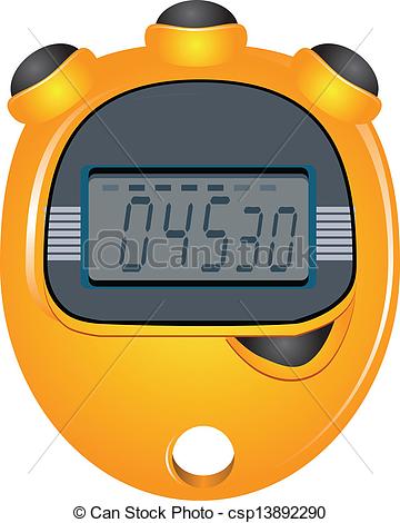 Eps Vectors Of Digit Display Stopwatch   Digital Stopwatch With Four