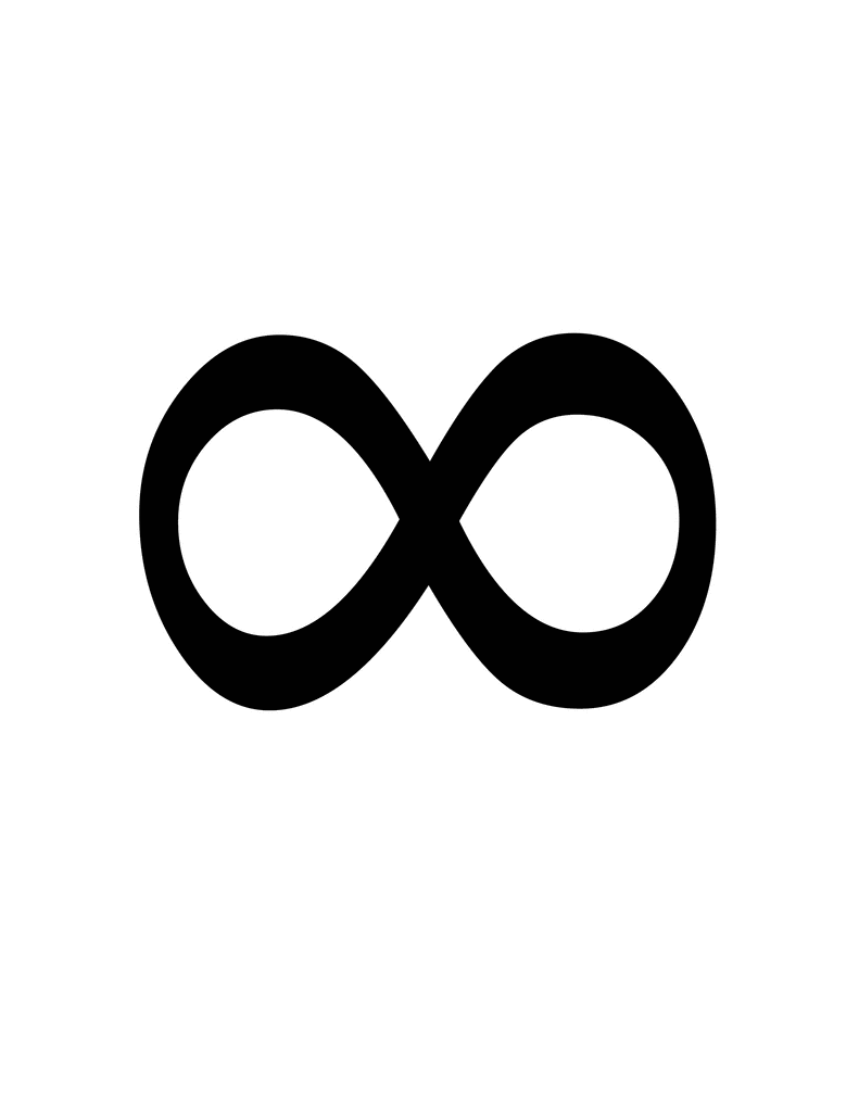Flashcard Of A Math Symbol For Infinity   Clipart Etc