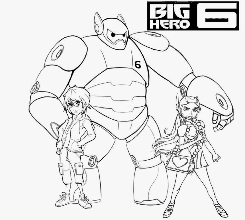 Hamada And Baymax Clipart Outline Cute Simple Kids Clipart