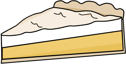 Lemon Meringue Pie Clip Art   Clip Art Image Of A Slice Of Delicious