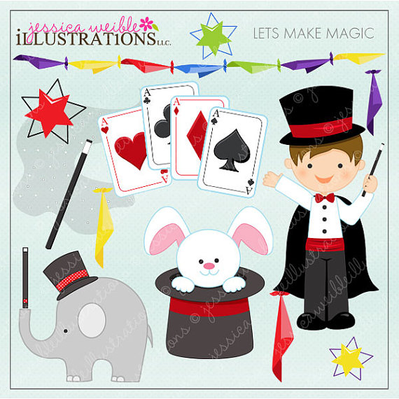 Lets Make Magic Cute Digital Clipart For Card Design Scrapbooking