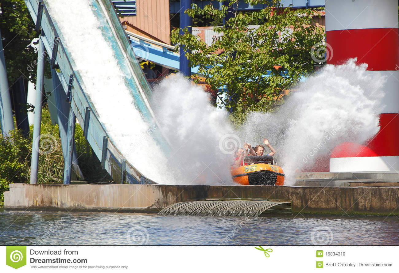 Log Flume Theme Park Funfair Ride With Splashing Water  Prices To Many