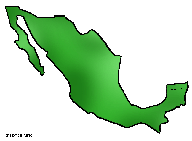 Mexico Clip Art Mexico Map Color Gif