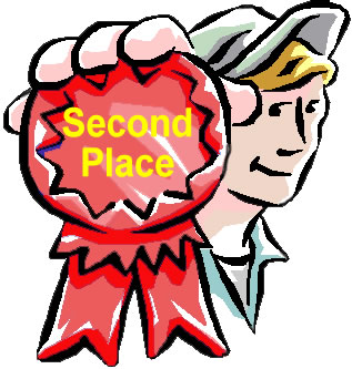 Odyssey Of The Mind Clip Art   Ribbonsecondplace Gif