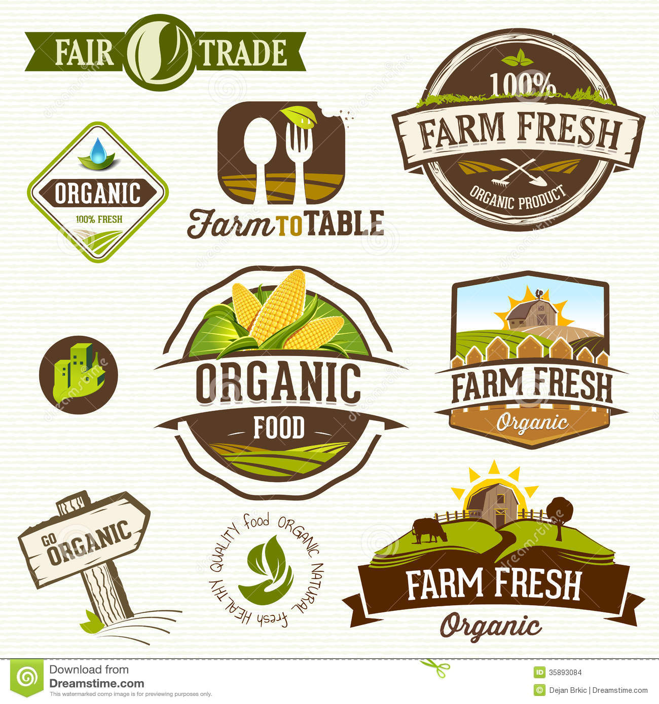 Organic Food   Illustration Stock Images   Image  35893084