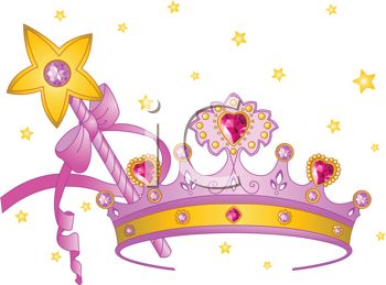 Royalty Free Clipart Image  Princess Tiara And Magic Wand