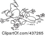 Royalty Free Rf Clipart Illustration Of A Black And White Outline