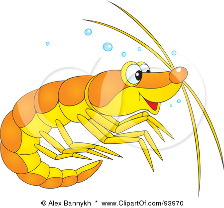 Royalty Free  Rf  Clipart Illustration Of A Shrimp Character Gesturing