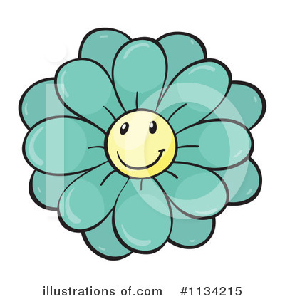 Teal Flower Clip Art