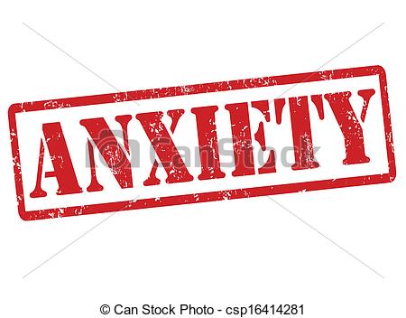 Vector Of Anxiety Stamp   Anxiety Grunge Rubber Stamp On White Vector